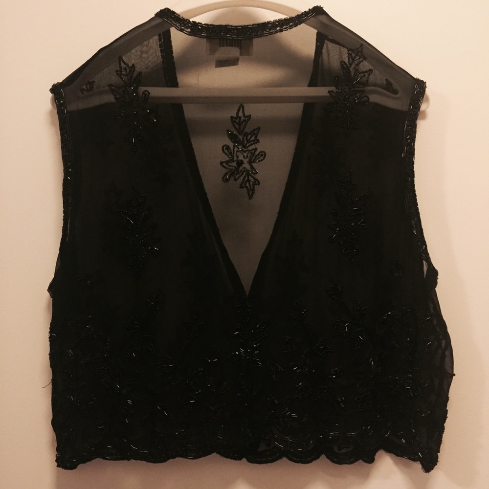 Beaded Silk crop top
